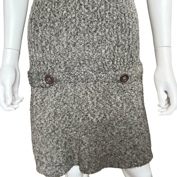 J.J. Always Brown Turtleneck Sweater Dress w/ Button Accents Womens Size Large - Picture 6 of 6